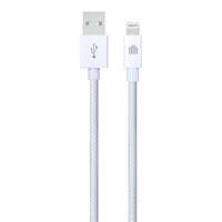 Dviced DV120003 1,25m USB A - Lightning fehér szőtt borítású adat- és töltőkábel