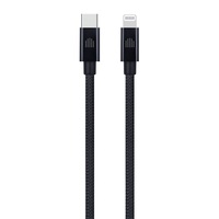 Dviced DV120005 1,25m Type-C - Lightning fekete szőtt borítású adat- és töltőkábel