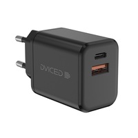 Dviced DV221009 35W USB/Type-C GaN fekete hálózati töltő + Type-C kábel