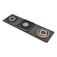 Dviced DV230001 15W 3in1 összecsukható fekete/réz vezeték nélküli töltő állomás