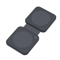 Dviced DV230008 15W 2in1 összecsukható fekete vezeték nélküli töltő állomás