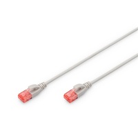 DIGITUS Cat.6 U/UTP LSZH 1m szürke slim patch kábel