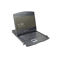 DIGITUS DS-72211-4UK 1U 19" 8xCat.5 LCD KVM konzol Angol billentyűzettel