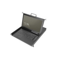 DIGITUS DS-72220-4UK 1U 17" 8xCat.5 HD LCD moduláris KVM konzol Angol billentyűzettel touchpaddal