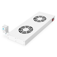 DIGITUS DN-19 FAN-2-HO 2-es termosztátos szürke tető/fiók ventilátor