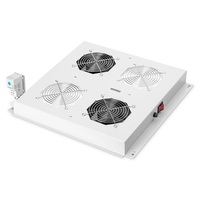 DIGITUS DN-19 FAN-2-N 2-es termosztátos szürke tetőventilátor Unique/Dynamic Basic rackszekrényhez