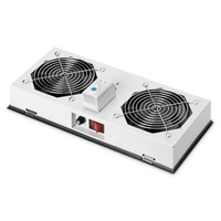 DIGITUS DN-19 FAN-2-WM-I 2-es termosztátos szürke ventilátor ip55 kültéri rackszekrényhez