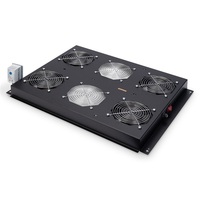 DIGITUS DN-19 FAN-4-SRV-B  4-es termosztátos fekete tetőventilátor Unique szerverszekrényhez