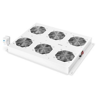 DIGITUS DN-19 FAN-6-SRV 6-os termosztátos szürke tetőventilátor Unique szerverszekrényhez