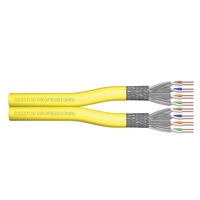 DIGITUS DK-1743-A-VH-D-1 Cat.7A S/FTP 1500MHz Dca LSZH 100m sárga dupla fali kábel
