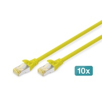 DIGITUS Cat.6A S/FTP LSZH 2m sárga patch kábel (10db/csomag)