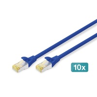 DIGITUS Cat.6A S/FTP LSZH 3m kék patch kábel (10db/csomag)