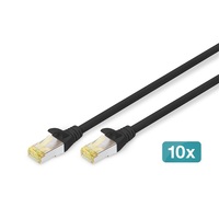 DIGITUS Cat.6A S/FTP LSZH 3m fekete patch kábel (10db/csomag)
