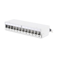 DIGITUS DN-93706 12port 10" 1U szürke moduláris üres árnyékolt Patch Panel