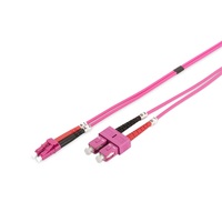DIGITUS DK-2532-01-4 Duplex 2xSC + 2xLC multimodusú OM4 50/125 LSOH 1m optikai patch kábel