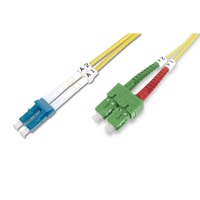 DIGITUS DK-292SCA3LC-01 Duplex 2xSC(APC) + 2xSC(PC) monomódusú OS2 9/125 LSOH 1m optikai patch kábel