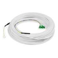 DIGITUS DK-3904LCA-30 4 szálas 4x LC/APC 9/125 monomódusú OS2 Dca beltéri előszerelt FTTH Drop kábel 30m