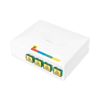 DIGITUS DN-931094 8 szálas 4x SC/APC SX 4x LC DX IP45 DIN/fali optikai FTTX/FTTH elosztó doboz toldóval