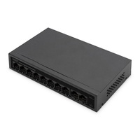DIGITUS DN-95354 10x 10/100Mbps FE Lan port PoE 60W nem menedzselhető asztali switch