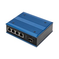 DIGITUS DN-651135 4x GbE Lan port 1x SFP port PoE 100W nem menedzselhető ipari switch
