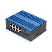 DIGITUS DN-651151 8x GbE Lan port 2x SFP port Poe 200W menedzselhető ipari switch