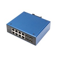 DIGITUS DN-651152 8x GbE Lan port 4x SFP port menedzselhető ipari switch