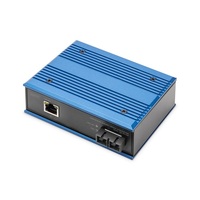 DIGITUS DN-652102-1 Gigabit 1x GbE Lan port 1x SC duplex monomódusú 20km ipari média konverter