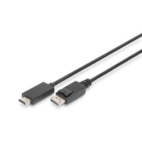 DIGITUS UHD 4K 3D 60Hz 1.2 DisplayPort - HDMI type A 2.0 kábel 3m