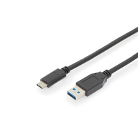 DIGITUS Super Speed 3.1 USB type A - USB type-C kábel 1m