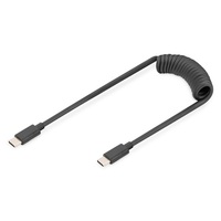 DIGITUS High Speed 2.0 USB type-C Spirálkábel 1m
