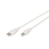 DIGITUS High Speed 2.0 USB type-B - USB type A bézs kábel 3m
