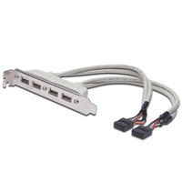 DIGITUS USB 2.0 4x USB A 2x IDC 10 tűs csatlakozókonzol kábel