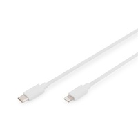 DIGITUS Power Delivery 2.0 USB type-C - Lightning fehér gyorstöltő kábel 2m