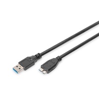 DIGITUS Super Speed 3.0 micro USB B - USB type A kábel 1m