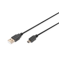 DIGITUS High Speed 2.0 mini USB B - USB type A kábel 1m