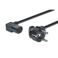 DIGITUS 250V 10A CEE 7/7 schuko 90 fok csatlakozó IEC C13 90 fok dugó 1,8m tápkábel