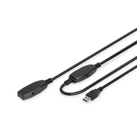 DIGITUS DA-73107 SuperSpeed aktív USB 3.0 hosszabbító kábel 20m