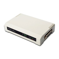 DIGITUS DN-13006-1 3 port USB párhuzamos 1x RJ45  2x USB A nyomtatószerver