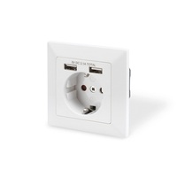 DIGITUS DA-70613 2xUSB 250V schuko süllyesztett fali aljzat