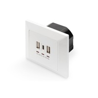 DIGITUS DA-70618 1x USB Type-C 2x Type-A 250V schuko süllyesztett fali aljzat