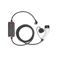 DIGITUS Állítható teljesítményü háztartási 230V 16A Type F 7/4 Type 2 Elektromos autó töltőkábel 10m