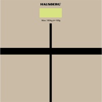 Hausberg HB-6003AB üveg fürdőszobai mérleg bézs