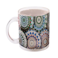 IRIS üveg bögre mandala minta minta 9,7cm