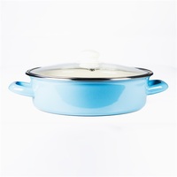 TOO LINE BLUE LOW 3,2 literes, 24cm átmérő, 7,5cm magasságú alacsony lábas (fazék) üveg fedővel