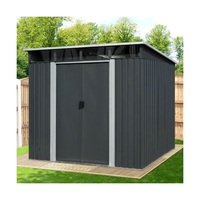 Riwall RMSP 9x8 antracit LUX - fém kerti tároló 2,4 x 2,8 m lapostetővel (antracit)