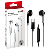 Genisu HS-M365 USB-C vezetékes fekete mikrofonos fülhallgató