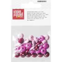 Knorr Prandell ovális 33 darabos pink fa gyöngy csomag