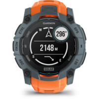 Garmin Instinct 3 50mm Solar szürke narancs szíjjal okosóra