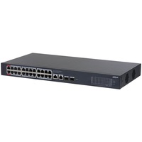 Dahua CS4228-24GT-375 24x1 Gbps PoE + 2x1 Gbps RJ-45 Uplink + 2x1 Gbps SFP Uplink/375W/Cloud Managed PoE Switch