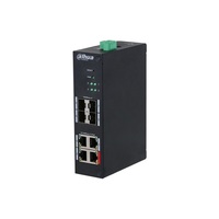 Dahua HS4408-4ET-96 4x10/100 Mbps PoE + 4x1 Gbps SFP Uplink /96W/Din/ Ipari Menedzselhető PoE switch